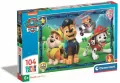 Clementoni. Puzzle. Super Kolor Paw Patrol, 104 elementy - tantis.pl
