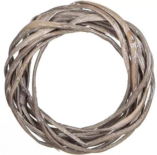 Wianek wiklinowy 15cm szary - tantis.pl