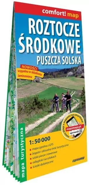 Roztocze Środkowe. Puszcza Solska. Mapa turystyczna 1:50 000 - tantis.pl