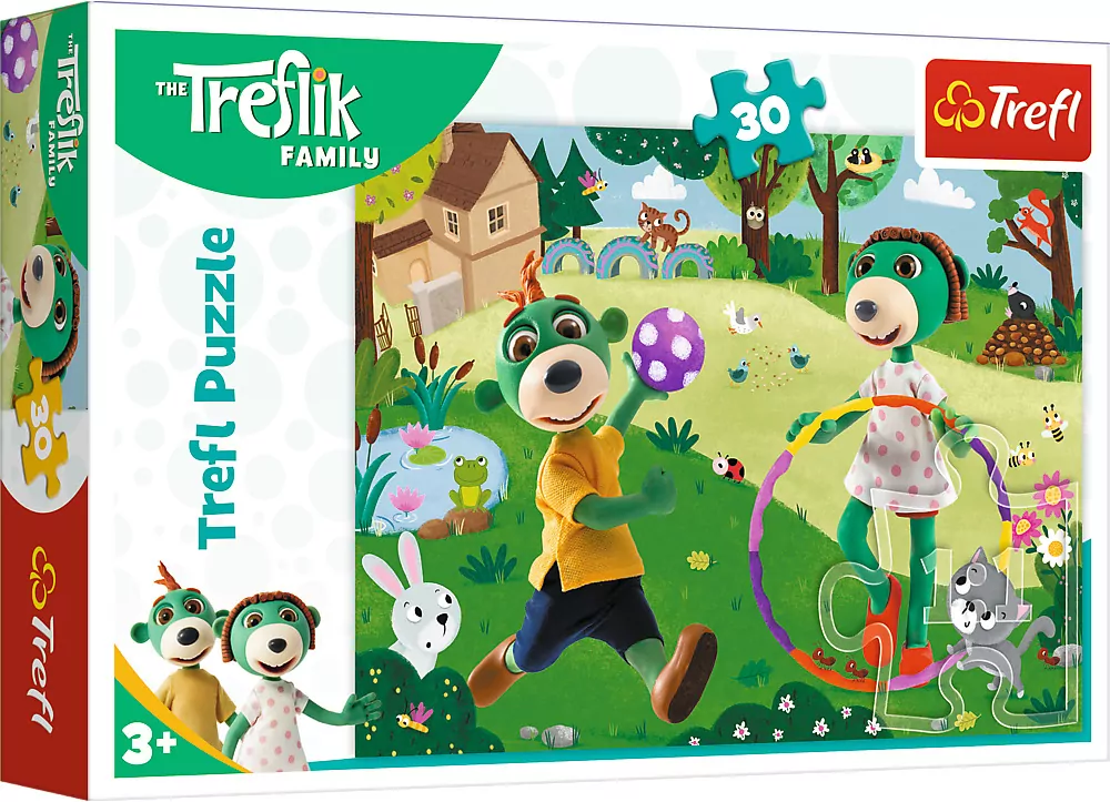Puzzle 30 Aktywny dzień. Rodzina Treflików - tantis.pl