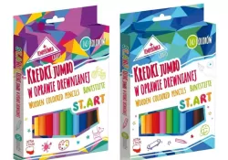 Kredki Jumbo. 10 kolorów + temperówka