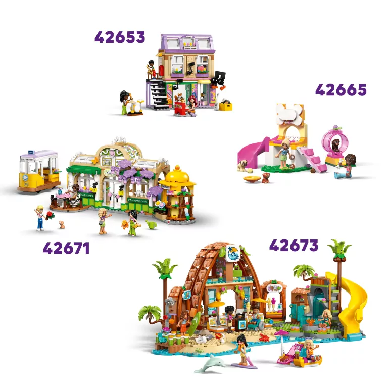 LEGO® Friends. Kocie przyjęcie urodzinowe i domek na drzewie 42666 - tantis.pl