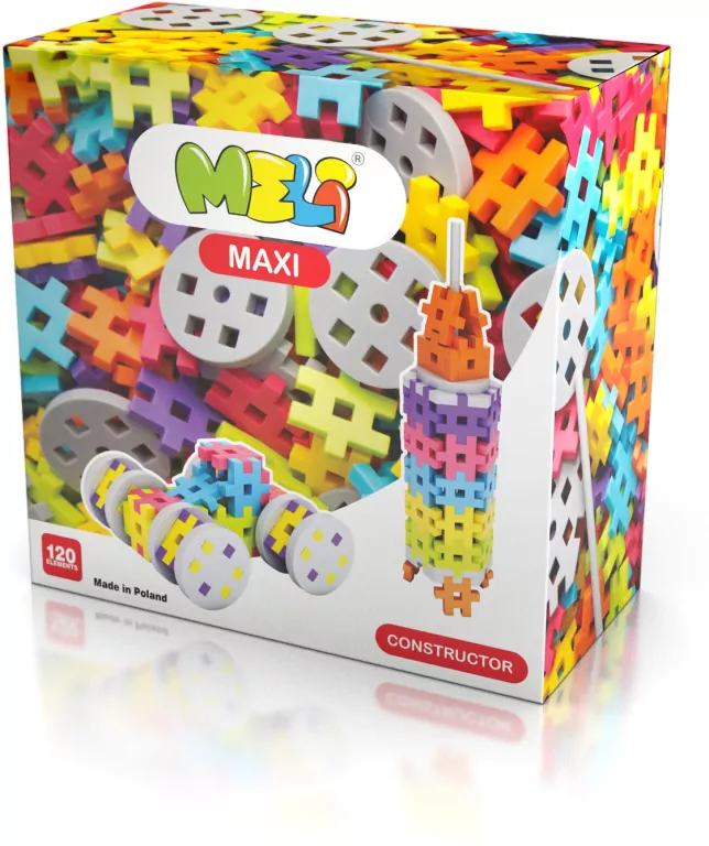 Klocki Meli maxi. Constructor 120 elementów - tantis.pl