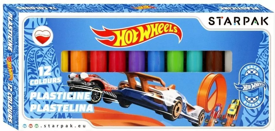 Plastelina 12 kolorów Hot Wheels - tantis.pl