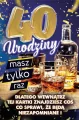 Karnet Urodziny z nakładką na butelkę 40 - tantis.pl