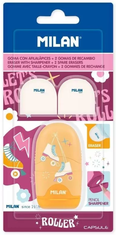 Temperówko - gumka Capsule Roller + 2 gumki MILAN - tantis.pl