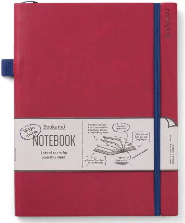 Notatnik. Bookaroo. Journal duży. Bordowy - tantis.pl