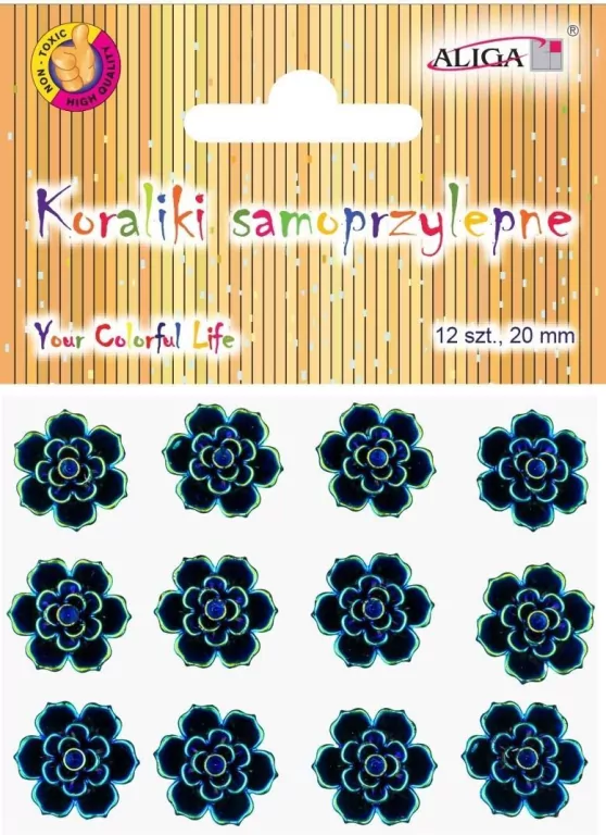 Dżety kryształki samoprzylepne kwiatki 20mm - tantis.pl