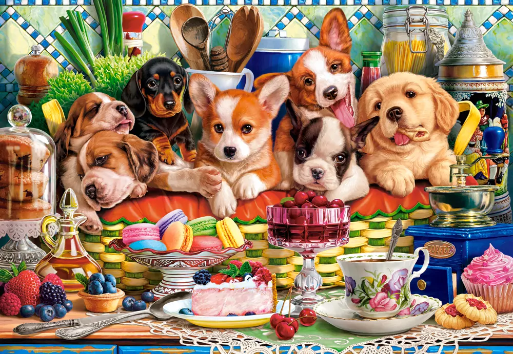 Puzzle 1000. Puppies Dessert - tantis.pl