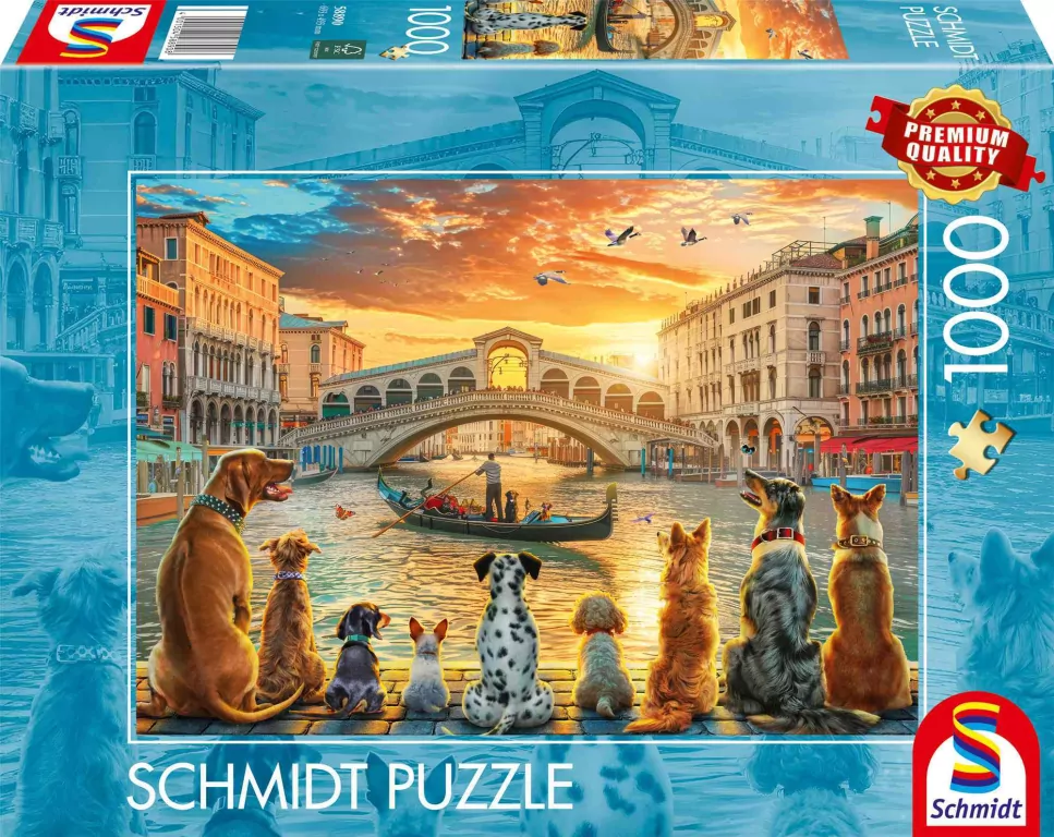 Puzzle 1000 Psy w Wenecji / Włochy - tantis.pl