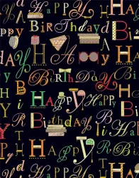 Karnet B6 + koperta: Urodziny Litery