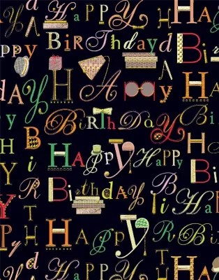 Karnet B6 + koperta: Urodziny Litery