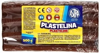 Astra. Plastelina 0.5kg, brązowa - tantis.pl