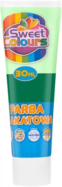 Farba plakatowa w tubie zielona trawiasta 30ml - tantis.pl