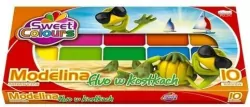 Modelina w kostkach fluo. 10 kolorów