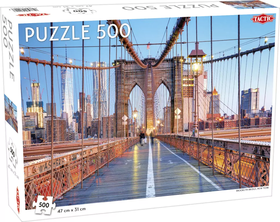Tactic. Puzzle 500. Around the World, Brooklyn Bridge New York - tantis.pl