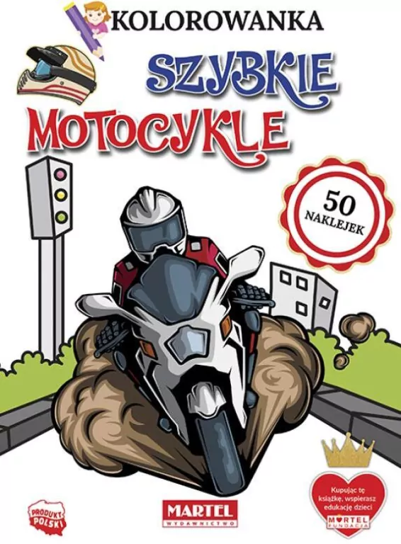 Szybkie motocykle. Kolorowanka - tantis.pl