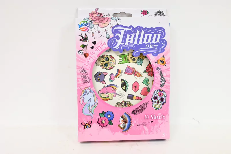 Zestaw do tatuażu 10 arkuszy różowy - tantis.pl
