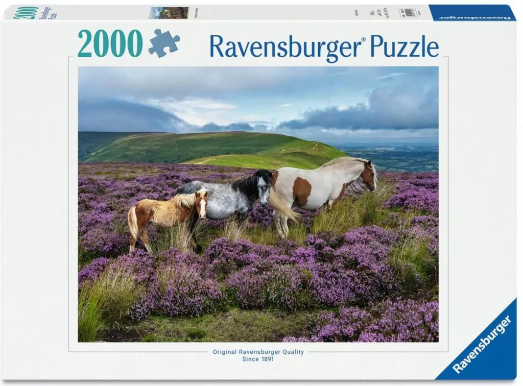 Puzzle 2000 Wild Horses in the Heather - tantis.pl
