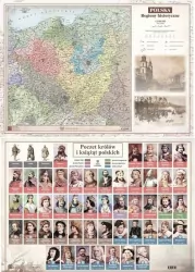 Mapa Polski A2 Regiony Historyczne, ścienna