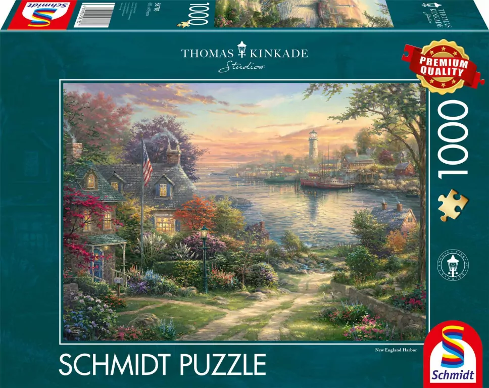 Puzzle 1000 Thomas Kinkade Port w Nowej Anglii/USA - tantis.pl