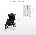 Caretero Lima Deluxe wózek spacerowy czarny - tantis.pl