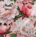 Serwetki MAKI Lunch SL 330x330 Kwiaty białe 061801 - tantis.pl