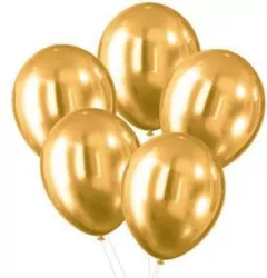 Balony z efektem chromu 30cm. Złote