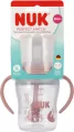 NUK. Butelka do nauki picia ze słomką. 150 ml. Miś - tantis.pl