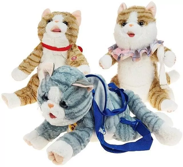 Plecak pluszowy Kot 38x18x13cm MIX - tantis.pl