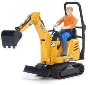 Mikrokoparka JCB 8010 CTS z figurką budowlańca - tantis.pl