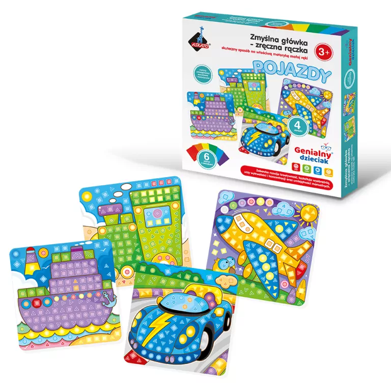 Pojazdy. Zmyślna główka- zręczna rączka. Genialny dzieciak - tantis.pl
