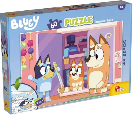 Lisciani. Puzzle 60 dwustronne. Bluey