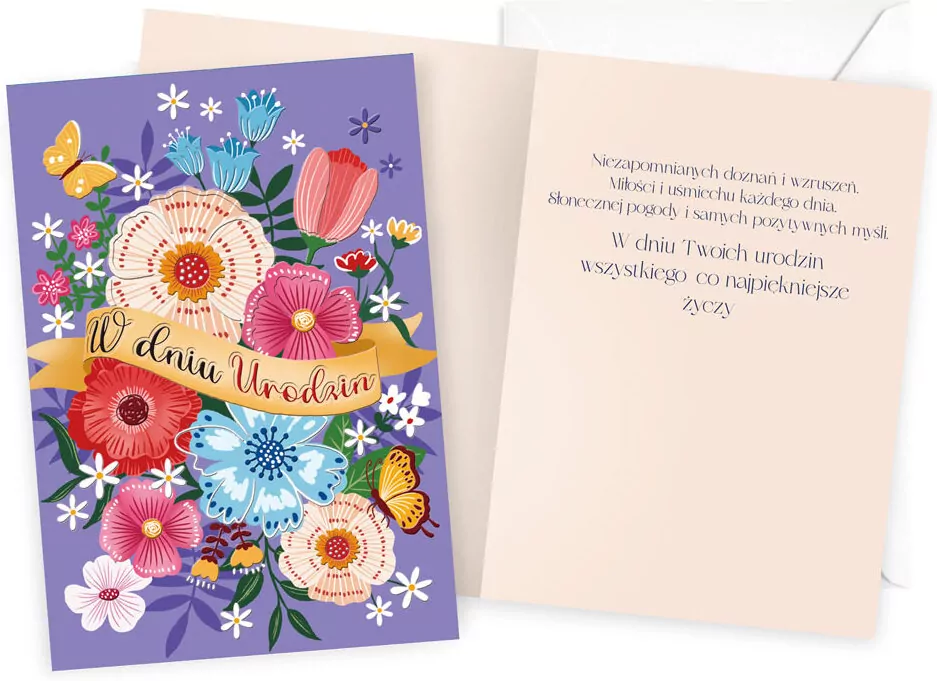 Karnet B6 Urodziny - tantis.pl