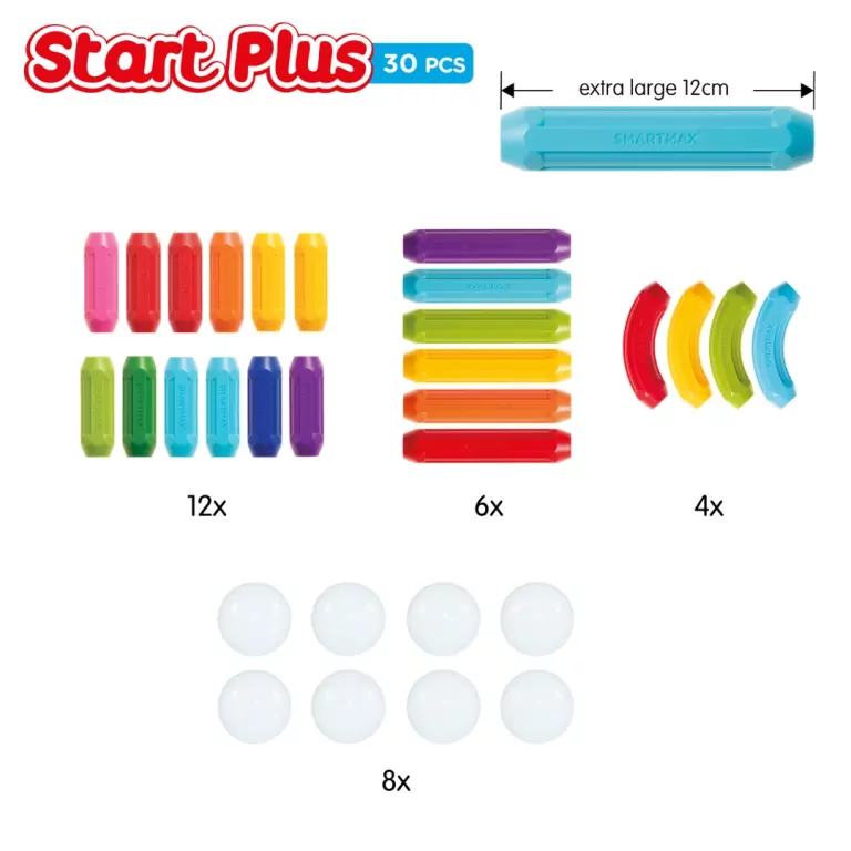 SmartMax. Klocki magnetyczne, 30 sztuk - tantis.pl