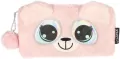 Saszetka pluszowa Big eyes różowa 20x11cm - tantis.pl