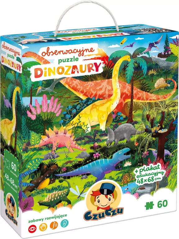 CzuCzu. Dinozaury. Obserwacyjne puzzle. 4+ - tantis.pl