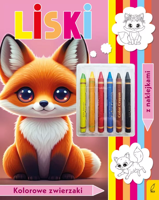 Liski. Kolorowanka z kredkami - tantis.pl