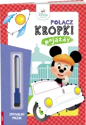 Połącz kropki. Pojazdy. Disney Maluch