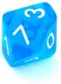 Komplet kości RPG. Niebieskie. Kryształowe. REBEL - tantis.pl