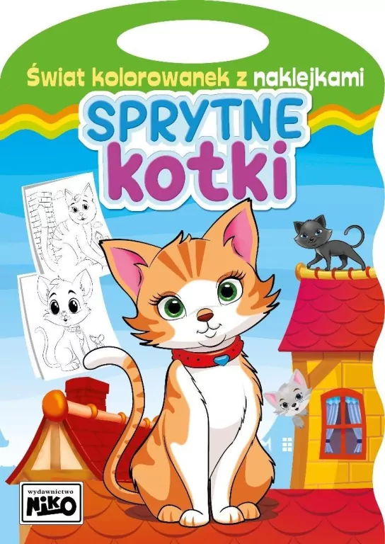 Świat kolorowanek z naklejkami. Sprytne kotki - tantis.pl