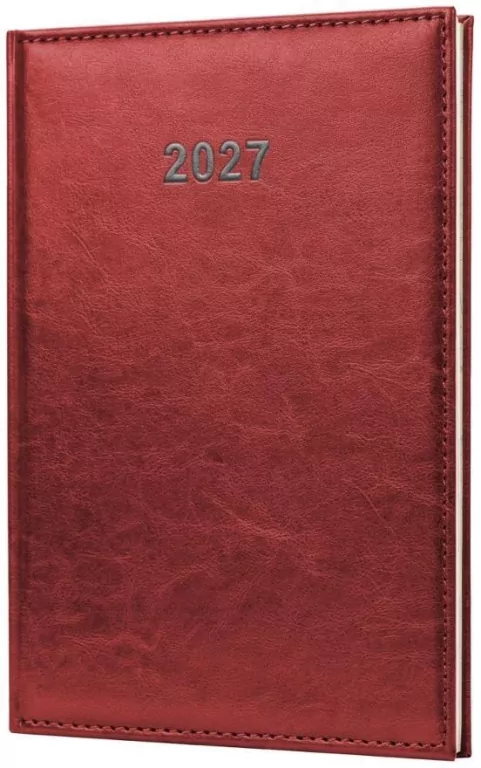 Kalendarz 2027 A4 Agenda Tygodniowy Bordo - tantis.pl