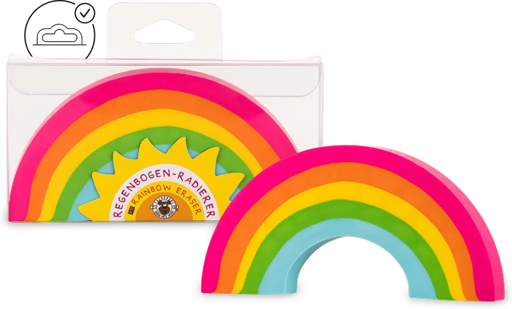 Tęczowa gumka do ścierania Good Feelings jumbo - tantis.pl