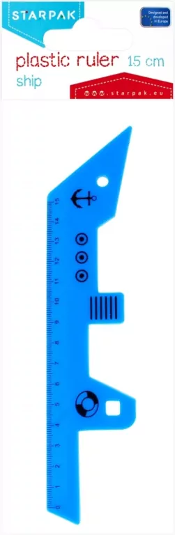 Linijka plastikowa 15cm Statek - tantis.pl