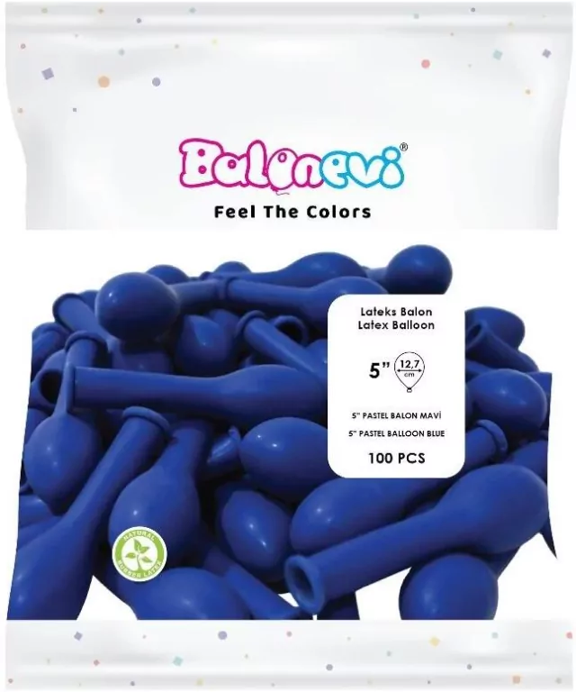 Balony lateksowe Pastel niebieskie 12cm - tantis.pl