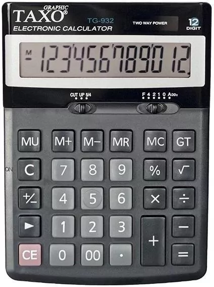 Kalkulator Taxo 12- pozycyjny TG-932 czarny - tantis.pl