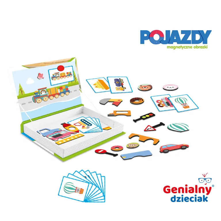 Układanka Magnetyczna Pojazdy. Genialny Dzieciak - tantis.pl