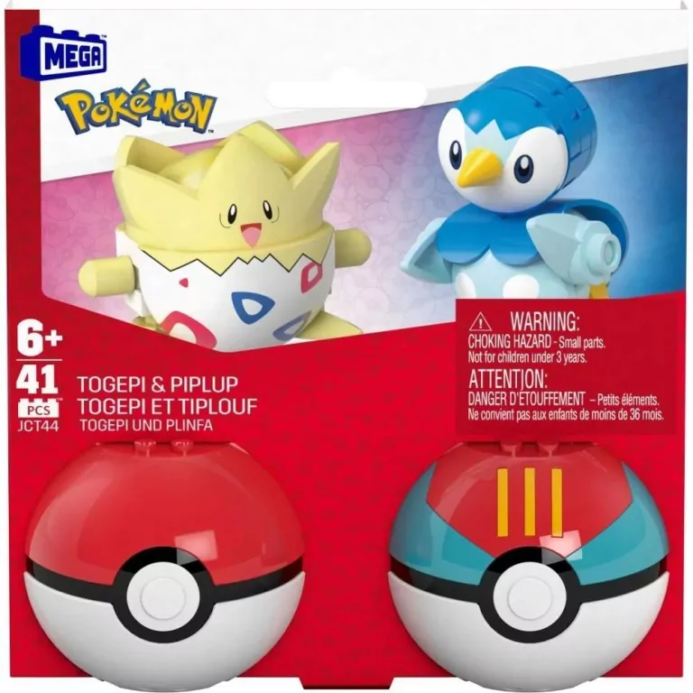 MEGA Pokemon Poke Ball Togepi i Piplup klocki 41el JCT44 MATTEL - tantis.pl