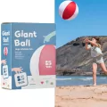 Piłka XXL dmuchana biało-czerwona 50cm - tantis.pl
