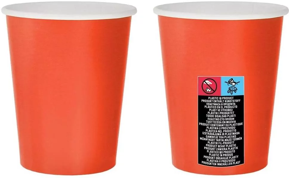 Kubeczki papierowe czerwone 250ml - tantis.pl